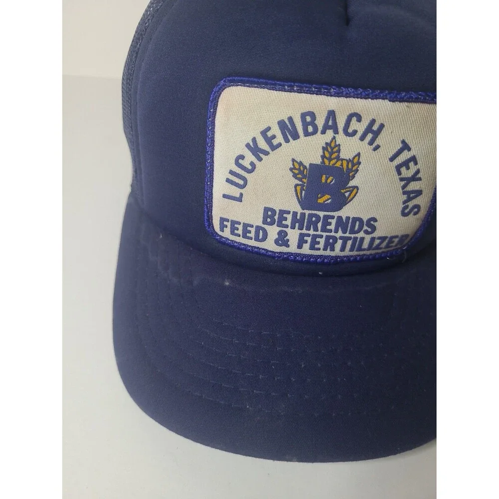 Vtg Behrends Feed Fertilizer  Trucker hat big Patch Texas K Products